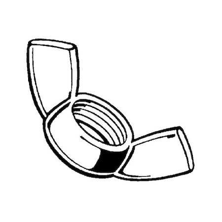 Midwest Fastener Wing Nut, M16-2.00, Stainless Steel, 2 PK 933388